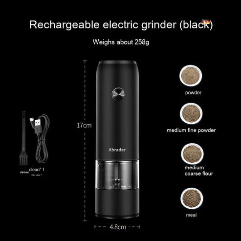 Rechargeable Electric Pepper And Salt Grinder Set One-Handed